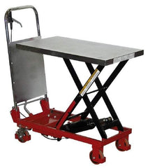 Vestil - 400 Lb Capacity Hydraulic Scissor Elevating Cart - 8-3/4" Lift Height, 27-1/2" Platform Length x 17-1/2" Platform Width - Eagle Tool & Supply