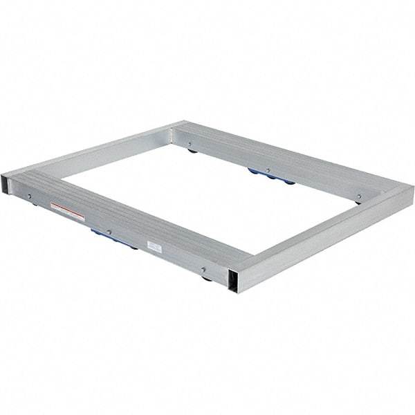 Vestil - 8,000 Lb Capacity Aluminum Pallet Dolly - 48" Long x 40" Wide x 4-1/4" High, 3" Wheels - Eagle Tool & Supply