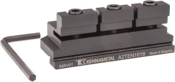 Kennametal - Tool Block Style A2TEN, 19mm Blade Height, 75mm OAL, 30mm OAH, Indexable Cutoff Blade Tool Block - 5/8" Shank Height, 5/8" Shank Width, Reversible, Series A2 Cut-Off - Eagle Tool & Supply
