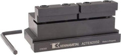 Kennametal - Tool Block Style A2TEN, 32mm Blade Height, 110mm OAL, 50mm OAH, Indexable Cutoff Blade Tool Block - 1-1/4" Shank Height, 1-1/4" Shank Width, Reversible, Series A2 Cut-Off - Eagle Tool & Supply