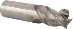 Niagara Cutter - 1", 1-1/4" LOC, 1" Shank Diam, 4" OAL, 3 Flute, Solid Carbide Square End Mill - Single End, Uncoated, Spiral Flute, 45° Helix, Centercutting, Right Hand Cut, Right Hand Flute, Series A345 - Eagle Tool & Supply