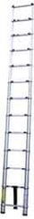 Vestil - 10-1/2' High, Type II Rating, Aluminum Telescopic Ladder - 225 Lb Capacity, 7-1/2' Working Length - Eagle Tool & Supply