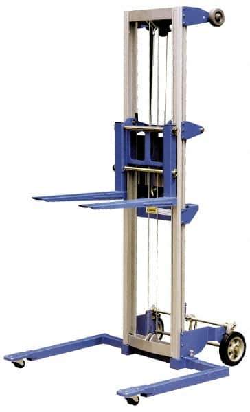 Vestil - 350 Lb Capacity, 118" Lift Height, Straddle Base Manually Operated Lift - Eagle Tool & Supply