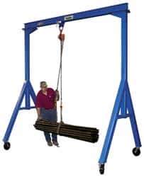 Vestil - 6,000 Lb Load Capacity, Steel Gantry Crane - 15' Span - Eagle Tool & Supply