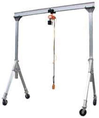 Vestil - 4,000 Lb Load Capacity, Aluminum Gantry Crane - 12' Span - Eagle Tool & Supply