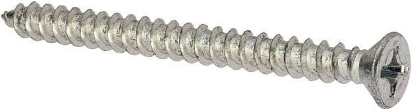 Value Collection - #12 Flat Head Phillips Sheet Metal Screw - Steel, 2-1/2" OAL, Grade 2 - Eagle Tool & Supply
