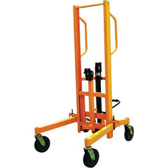 Wesco Industrial Products - 880 Lb Load Capacity, 30 & 55 Gal Drum Truck - 54-3/4" Wide x 71-1/4" High, 4 Steel Wheels - Eagle Tool & Supply