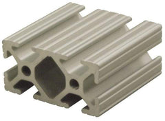80/20 Inc. - 97 Inches Long x 1 Inch Wide x 2 Inches High, T Slotted Aluminum Extrusion - 0.7914 Square Inches, Clear Anodized Finish - Eagle Tool & Supply