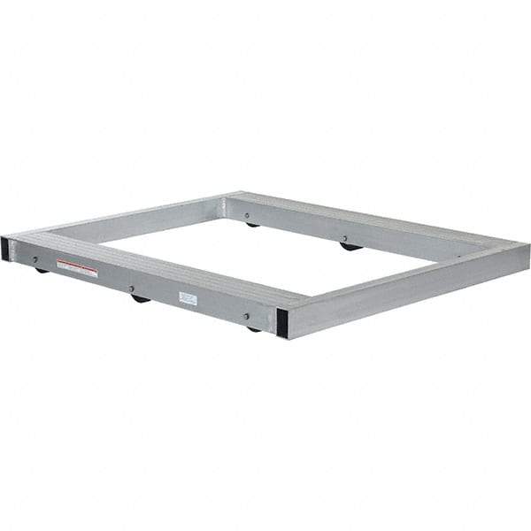 Vestil - 4,000 Lb Capacity Aluminum Pallet Dolly - 48" Long x 40" Wide x 4-1/4" High, 3" Wheels - Eagle Tool & Supply