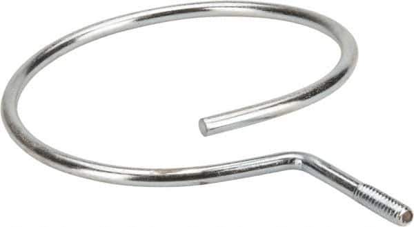 Cooper B-Line - 4" Pipe, 1/4-20" Rod, Steel Threaded Bridle Rings - Silver, Zinc Plated, 50 Lb Capacity - Eagle Tool & Supply