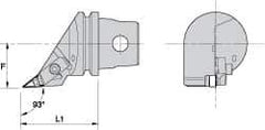 Kennametal - Left Hand Cut, Size KM32, V.. Insert Compatiblity, External Modular Turning & Profiling Cutting Unit Head - 22mm Ctr to Cutting Edge, 47mm Head Length, Through Coolant, Series Top Notch - Eagle Tool & Supply
