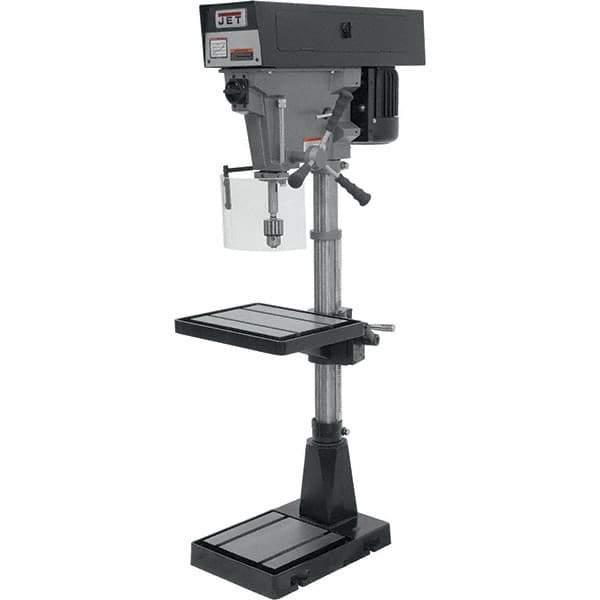 Jet - 15" Swing, Step Pulley Drill Press - 6 Speed, 1 hp, Single Phase - Eagle Tool & Supply