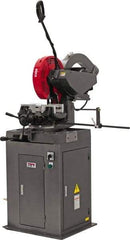 Jet - 2 Cutting Speeds, 14" Blade Diam, Cold Saw - 1,750 & 3,500 RPM Blade Speed, Floor Machine, 3 Phase, Compatible with Non-Ferrous Material - Eagle Tool & Supply