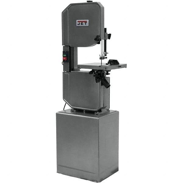 Jet - 13-1/2 Inch Throat Capacity, Variable Speed Pulley Vertical Bandsaw - 2600 (Wood), 90 to 340 (Metal) SFPM, 1 HP, Single Phase - Eagle Tool & Supply