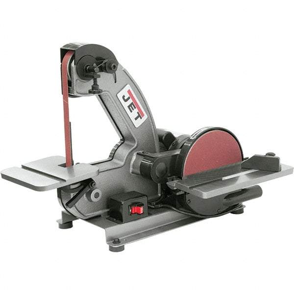 Jet - 42 Inch Long x 1 Inch Wide Belt, 8 Inch Diameter, Vertical Combination Sanding Machine - 3,000 Ft./min Belt Speed, 1/3 HP, Single Phase - Eagle Tool & Supply