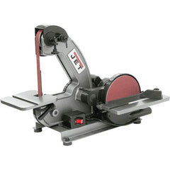 Jet - 42 Inch Long x 1 Inch Wide Belt, 8 Inch Diameter, Vertical Combination Sanding Machine - 3,000 Ft./min Belt Speed, 1/3 HP, Single Phase - Eagle Tool & Supply