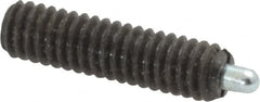 Vlier - 8-32, 5/8" Thread Length, 3/32" Plunger Projection, Steel Threaded Spring Plunger - Eagle Tool & Supply