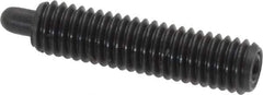 Vlier - 10-32, 3/4" Thread Length, 1/8" Plunger Projection, Steel Threaded Spring Plunger - 0.091 - 0.092" Max Plunger Diam, 3/4" Plunger Length, 2.9 Lb Init End Force, 11.1 Lb Final End Force - Eagle Tool & Supply