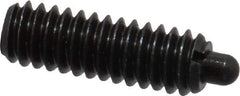 Vlier - 1/4-20, 3/4" Thread Length, 1/8" Plunger Projection, Steel Threaded Spring Plunger - 0.117 - 0.118" Max Plunger Diam, 3/4" Plunger Length, 2 Lb Init End Force, 9 Lb Final End Force - Eagle Tool & Supply
