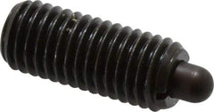 Vlier - 5/8-11, 1-1/2" Thread Length, 5/16" Plunger Projection, Steel Threaded Spring Plunger - 0.308 - 0.31" Max Plunger Diam, 1-1/2" Plunger Length, 10.5 Lb Init End Force, 25.5 Lb Final End Force - Eagle Tool & Supply