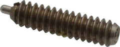 Vlier - 6-32, 17/32" Thread Length, 1/16" Plunger Projection, Stainless Steel Threaded Spring Plunger - 0.044 - 0.045" Max Plunger Diam, 17/32" Plunger Length, 1.5 Lb Init End Force, 4.5 Lb Final End Force - Eagle Tool & Supply