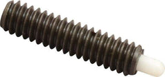 Vlier - 1/4-20, 1" Thread Length, 3/16" Plunger Projection, Steel Threaded Spring Plunger - 0.116 - 0.118" Max Plunger Diam, 1" Plunger Length, 1 Lb Init End Force, 4 Lb Final End Force - Eagle Tool & Supply
