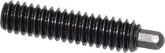 Vlier - 1/4-20, 1" Thread Length, 3/16" Plunger Projection, Steel Threaded Spring Plunger - 1/8 (Hex)" Max Plunger Diam, 1" Plunger Length, 1 Lb Init End Force, 4 Lb Final End Force, 1/8" Hex - Eagle Tool & Supply