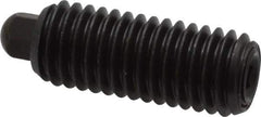 Vlier - 1/2-13, 1-1/4" Thread Length, 1/4" Plunger Projection, Steel Threaded Spring Plunger - 1/4 (Hex)" Max Plunger Diam, 1-1/4" Plunger Length, 6.6 Lb Init End Force, 17.4 Lb Final End Force, 1/4" Hex - Eagle Tool & Supply