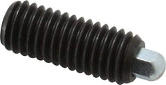 Vlier - 1/2-13, 1-1/4" Thread Length, 1/4" Plunger Projection, Steel Threaded Spring Plunger - 1/4 (Hex)" Max Plunger Diam, 1-1/4" Plunger Length, 2.7 Lb Init End Force, 9.3 Lb Final End Force, 1/4" Hex - Eagle Tool & Supply