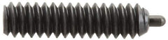 Vlier - 8-32, 5/8" Thread Length, 3/32" Plunger Projection, Stainless Steel Threaded Spring Plunger - 0.069 - 0.07" Max Plunger Diam, 5/8" Plunger Length, 0.7 Lb Init End Force, 2.3 Lb Final End Force, 0.063" Hex - Eagle Tool & Supply