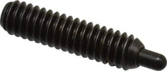 Vlier - 1/4-20, 1" Thread Length, 3/16" Plunger Projection, Steel Threaded Spring Plunger - 0.117 - 0.118" Max Plunger Diam, 1" Plunger Length, 3 Lb Init End Force, 13 Lb Final End Force, 0.079" Hex - Eagle Tool & Supply