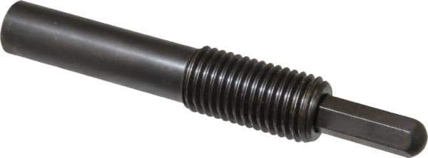 Vlier - 1-8, 2" Thread Length, 1-1/2" Plunger Projection, Steel Threaded Spring Plunger - 0.5000 (Hex)" Max Plunger Diam, Long, 7" Plunger Length, 16 Lb Init End Force, 68 Lb Final End Force, 0.5" Hex - Eagle Tool & Supply