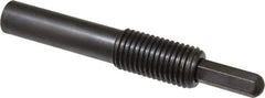 Vlier - 1-8, 2" Thread Length, 1-1/2" Plunger Projection, Steel Threaded Spring Plunger - 0.5000 (Hex)" Max Plunger Diam, Long, 7" Plunger Length, 16 Lb Init End Force, 68 Lb Final End Force, 0.5" Hex - Eagle Tool & Supply