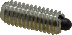 Vlier - 10-32, 0.468" Thread Length, 0.065" Plunger Projection, Steel Threaded Spring Plunger - 0.093" Max Plunger Diam, 0.468" Plunger Length, 1.75 Lb Init End Force, 6.25 Lb Final End Force - Eagle Tool & Supply