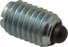 Vlier - 1/2-13, 3/4" Thread Length, 0.151" Plunger Projection, Steel Threaded Spring Plunger - 1/4" Max Plunger Diam, 0.75" Plunger Length, 5 Lb Init End Force, 28 Lb Final End Force - Eagle Tool & Supply