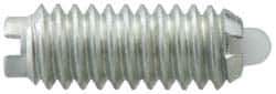 Vlier - 8-32, 7/16" Thread Length, 0.052" Plunger Projection, Steel Threaded Spring Plunger - 0.07" Max Plunger Diam, 0.437" Plunger Length, 1.5 Lb Init End Force, 4.75 Lb Final End Force - Eagle Tool & Supply
