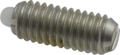 Vlier - 10-32, 0.468" Thread Length, 0.065" Plunger Projection, Steel Threaded Spring Plunger - 0.093" Max Plunger Diam, 0.468" Plunger Length, 1.75 Lb Init End Force, 6.25 Lb Final End Force - Eagle Tool & Supply