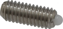 Vlier - 10-32, 0.468" Thread Length, 0.065" Plunger Projection, Stainless Steel Threaded Spring Plunger - Eagle Tool & Supply