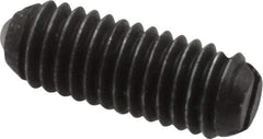Vlier - 10-32, 0.094" Ball Diam, 0.513" Body Length, 0.025" Max Ball Reach, Threaded Ball Plunger - Steel Body, Steel Ball, 1.5 Lb Initial End Force, 3 Lb Final End Force, Locking Element - Eagle Tool & Supply