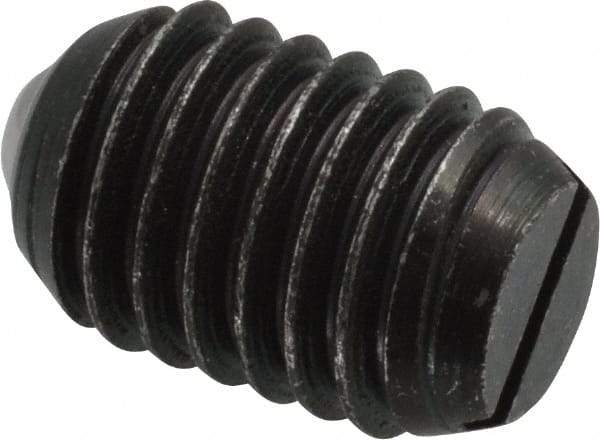 Vlier - 1/2-13, 0.281" Ball Diam, 0.75" Body Length, 0.072" Max Ball Reach, Threaded Ball Plunger - Steel Body, Steel Ball, 6 Lb Initial End Force, 12 Lb Final End Force, Locking Element - Eagle Tool & Supply
