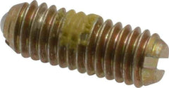 Vlier - 10-32, 0.094" Ball Diam, 0.513" Body Length, 0.025" Max Ball Reach, Threaded Ball Plunger - Steel Body, Steel Ball, 2 Lb Initial End Force, 5 Lb Final End Force, Locking Element - Eagle Tool & Supply