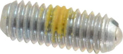 Vlier - 10-32, 0.094" Ball Diam, 0.513" Body Length, 0.025" Max Ball Reach, Threaded Ball Plunger - Steel Body, Steel Ball, 0.5 Lb Initial End Force, 1.5 Lb Final End Force, Locking Element - Eagle Tool & Supply