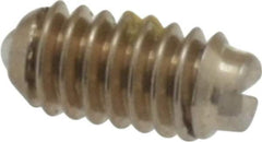Vlier - 5-40, 0.062" Ball Diam, 0.25" Body Length, 0.02" Max Ball Reach, Threaded Ball Plunger - Stainless Steel Body, Stainless Steel Ball, 0.25 Lb Initial End Force, 0.75 Lb Final End Force, Locking Element - Eagle Tool & Supply