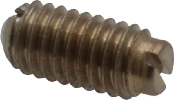 Vlier - 8-36, 0.094" Ball Diam, 0.344" Body Length, 0.025" Max Ball Reach, Threaded Ball Plunger - Stainless Steel Body, Stainless Steel Ball, 0.5 Lb Initial End Force, 1.25 Lb Final End Force, Locking Element - Eagle Tool & Supply