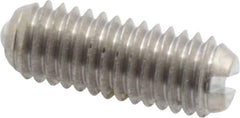 Vlier - 10-32, 0.094" Ball Diam, 0.513" Body Length, 0.025" Max Ball Reach, Threaded Ball Plunger - Stainless Steel Body, Stainless Steel Ball, 0.5 Lb Initial End Force, 1.5 Lb Final End Force, Locking Element - Eagle Tool & Supply