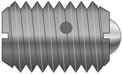Vlier - M12x1.75, 8mm Ball Diam, 22mm Body Length, 2.5mm Max Ball Reach, Threaded Ball Plunger - Stainless Steel Body, Stainless Steel Ball, 6.75 Lb Initial End Force, 12.36 Lb Final End Force - Eagle Tool & Supply