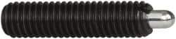 Vlier - M8x1.25, 5mm Ball Diam, 16mm Body Length, 1.5mm Max Ball Reach, Threaded Ball Plunger - Stainless Steel Body, Stainless Steel Ball, 3.37 Lb Initial End Force, 6.75 Lb Final End Force - Eagle Tool & Supply