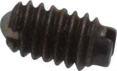 Vlier - 4-48, 0.062" Ball Diam, 0.187" Body Length, 0.02" Max Ball Reach, Threaded Ball Plunger - Steel Body, Nylon Ball, 0.13 Lb Initial End Force, 0.5 Lb Final End Force, Locking Element - Eagle Tool & Supply