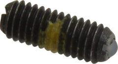 Vlier - 10-32, 0.094" Ball Diam, 0.513" Body Length, 0.025" Max Ball Reach, Threaded Ball Plunger - Steel Body, Nylon Ball, 1.5 Lb Initial End Force, 3 Lb Final End Force, Locking Element - Eagle Tool & Supply