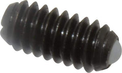 Vlier - 1/4-20, 0.125" Ball Diam, 0.531" Body Length, 0.035" Max Ball Reach, Threaded Ball Plunger - Steel Body, Nylon Ball, 3 Lb Initial End Force, 7 Lb Final End Force - Eagle Tool & Supply